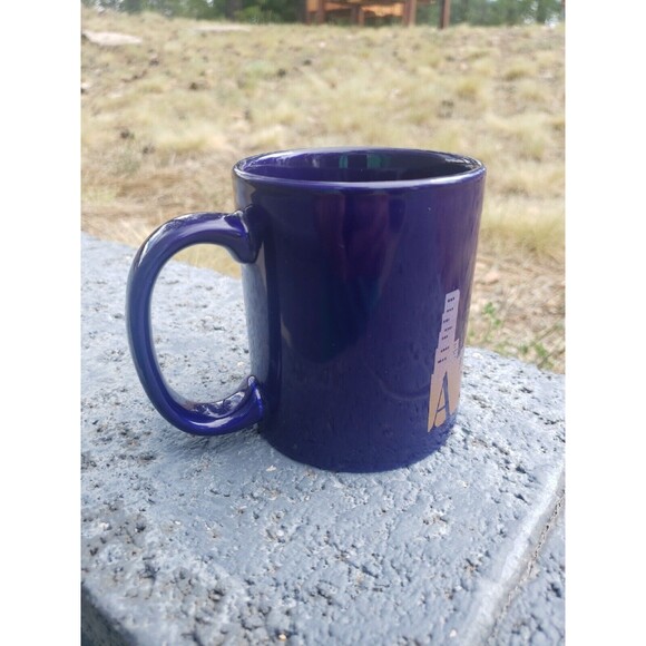 Atlanta Georgia USA Coffee Tea Mug Cup Cityscape Blue Gold with Handle Skyline - Picture 4 of 16